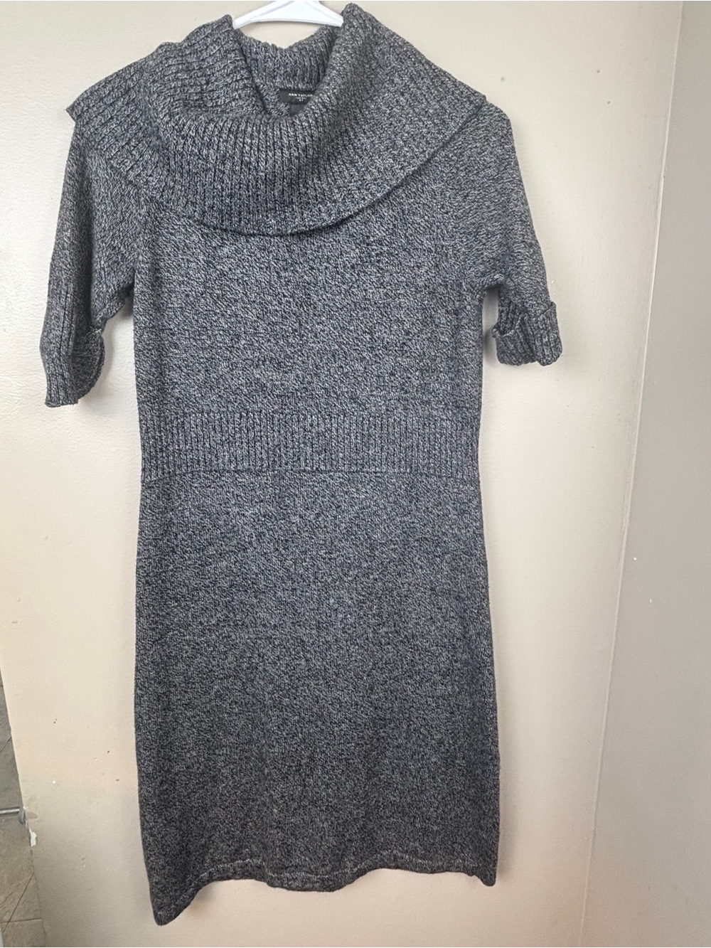 Ann Taylor Gray Cowl Neck Knit Dress